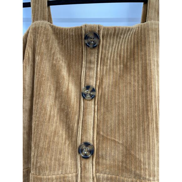 No Boundaries Juniors Womens Button Front Ribbed Corduroy Jumper Dress XL NEW - Picture 4 of 11